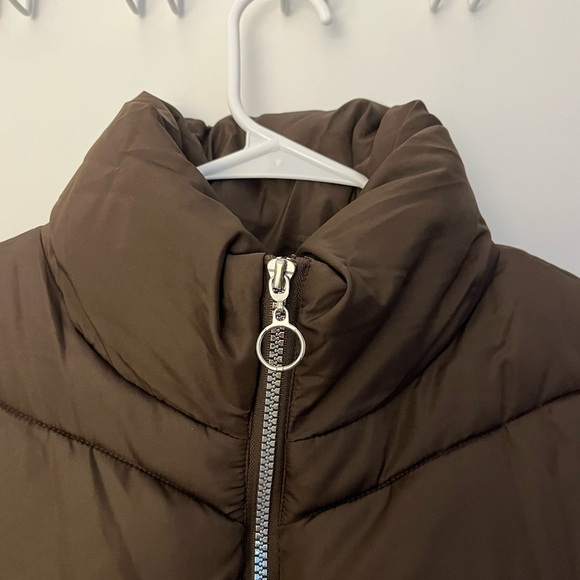 Chocolate-Brown Puffer Jacket Size M - Picture 2 of 4